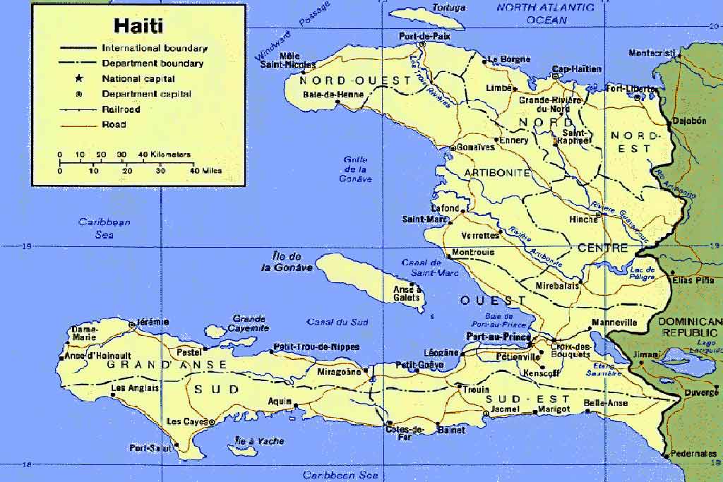Фото. Карта Гаити