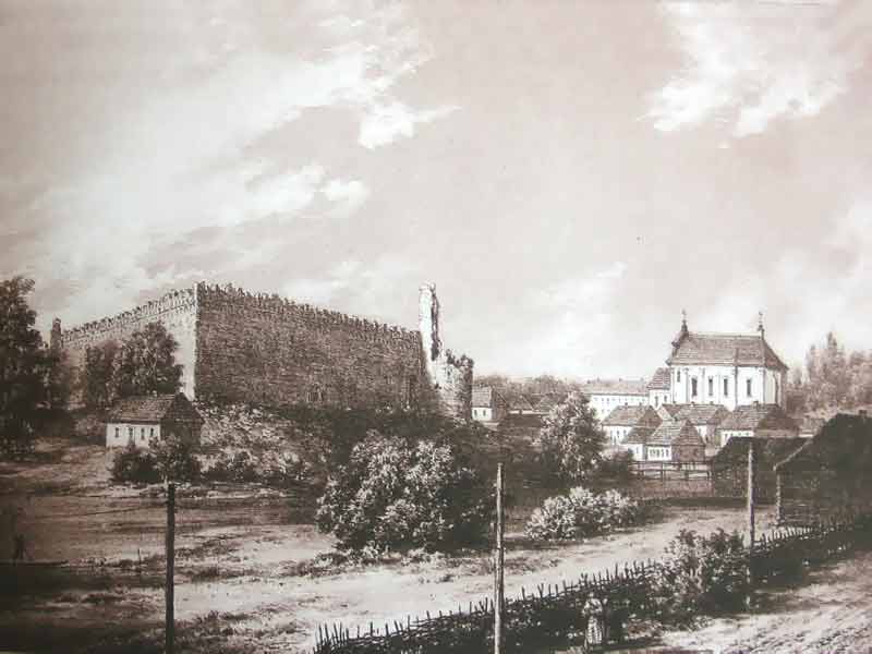 Акварель Наполеона Орды 19 века. Лидский замок Фото. 