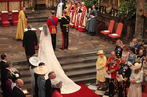 Церемония венчания в Вестминстерском аббатстве.  Фотографии. Картинка