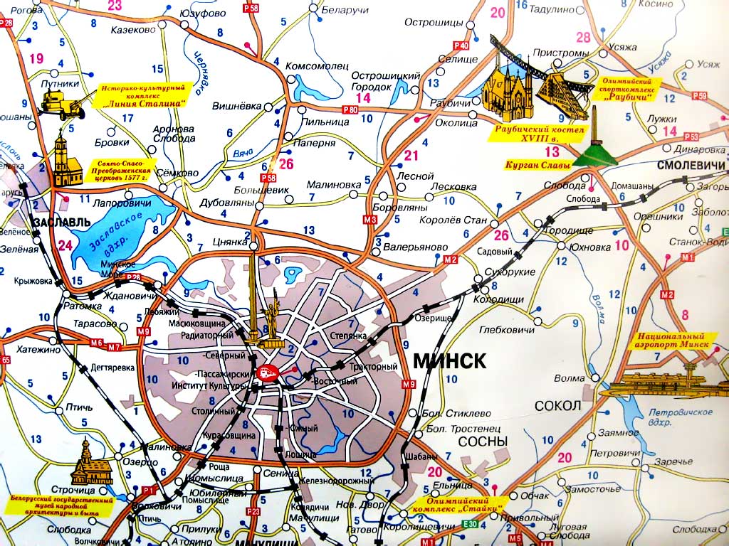 Строчицы. Местонахождение музея на карте Минска